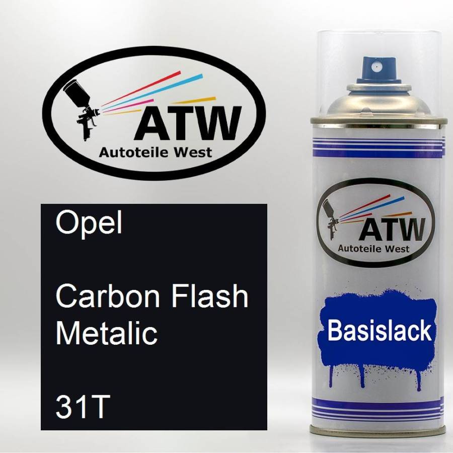 Opel, Carbon Flash Metalic, 31T: 400ml Sprühdose, von ATW Autoteile West.